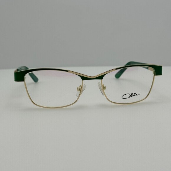 Caval Eyeglasses Eye Glasses Frames CAVW-18-04 Green 53-17-135 - Picture 1 of 6